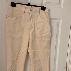 LOFT Women's Straight Leg Cream Jeans